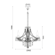 ^PENDANT 3XE14 CLEAR CRYSTAL + CHROME METAL Φ48×Η160CM GLADIOLO BLK80413PCC