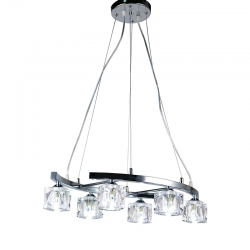 CEILING 6ΧG9 CLEAR GLASS+CHROME MARTINI AD00836A CEILING 6ΧG9 CLEAR GLASS+CHROME MARTINI AD00836A