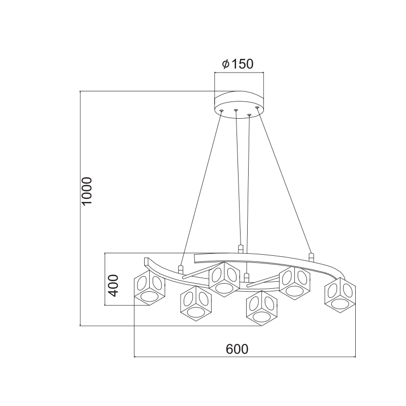 CEILING 6ΧG9 CLEAR GLASS+CHROME MARTINI AD00836A CEILING 6ΧG9 CLEAR GLASS+CHROME MARTINI AD00836A
