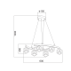 CEILING 6ΧG9 CLEAR GLASS+CHROME MARTINI AD00836A CEILING 6ΧG9 CLEAR GLASS+CHROME MARTINI AD00836A