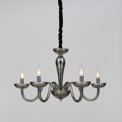 ^PENDANT LUMINAIR 5XE14 WHITE CRYSTAL + CHROME METAL Φ69×Η168CM LUNARIA BLK82185PSGC ^PENDANT LUMINAIR 5XE14 WHITE CRYSTAL + CHROME METAL Φ69×Η168CM LUNARIA BLK82185PSGC