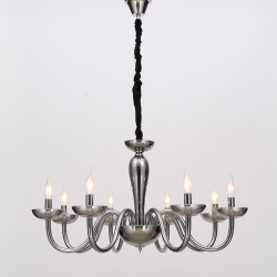 ^PENDANT LUMINAIR 8XE14 TINT CRYSTAL + CHROME METAL Φ79×Η168CM LUNARIA BLK82188PSGC ^PENDANT LUMINAIR 8XE14 TINT CRYSTAL + CHROME METAL Φ79×Η168CM LUNARIA BLK82188PSGC