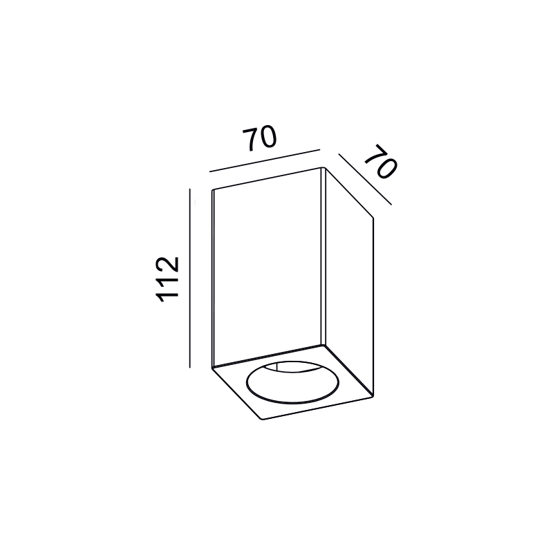 ^SQUARE GYPSUM CEILING LUMINAIRE RUTH GU10 70x70x112 G95181C ^SQUARE GYPSUM CEILING LUMINAIRE RUTH GU10 70x70x112 G95181C
