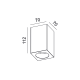 ^SQUARE GYPSUM CEILING LUMINAIRE RUTH GU10 70x70x112 G95181C ^SQUARE GYPSUM CEILING LUMINAIRE RUTH GU10 70x70x112 G95181C