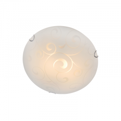 CEILING LAMP D40CM 3XE27 GLASS CHAPLIN AD994706L