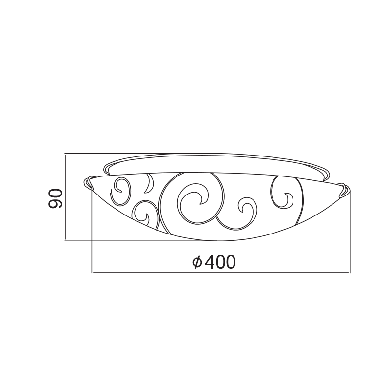 CEILING LAMP D40CM 3XE27 GLASS CHAPLIN AD994706L CEILING LAMP D40CM 3XE27 GLASS CHAPLIN AD994706L