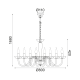 ^PENDANT LUMINAIR 8XE14 WHITE CRYSTAL + CHROME METAL Φ79×Η168CM LUNARIA BLK82188PWC ^PENDANT LUMINAIR 8XE14 WHITE CRYSTAL + CHROME METAL Φ79×Η168CM LUNARIA BLK82188PWC