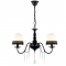 ^PENDANT 3ΧΕ14 METALLIC BLACK+ WHITEBLACK SHADE + CRYSTAL Φ63ΧΗ95CM MULAN EG167283PBW