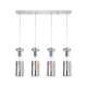 ^PENDANT 4XE27 CHROME+GLASS+METAL 70Χ10ΧΗ120CM DEJAVU V371974PCH ^PENDANT 4XE27 CHROME+GLASS+METAL 70Χ10ΧΗ120CM DEJAVU V371974PCH