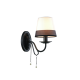 ^WALL LUMINAIRE 1ΧΕ14 METALLIC BLACK+ WHITEBLACK SHADE+ CRYSTAL 25Χ15Χ21CM MULAN EG167281WBW