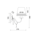 ^WALL LUMINAIRE 1ΧΕ14 METALLIC BLACK+ WHITEBLACK SHADE+ CRYSTAL 25Χ15Χ21CM MULAN EG167281WBW
