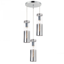 ^PENDANT 3XE27 CHROME+GLASS+METAL Φ28ΧΗ120CM DEJAVU V371973PCH ^PENDANT 3XE27 CHROME+GLASS+METAL Φ28ΧΗ120CM DEJAVU V371973PCH
