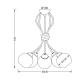 CEILING 5XE27 METAL PATINΑ WHITE GOLD+OPAL GLASS Φ48,5ΧΗ53CM FOYER DL11695C CEILING 5XE27 METAL PATINΑ WHITE GOLD+OPAL GLASS Φ48,5ΧΗ53CM FOYER DL11695C