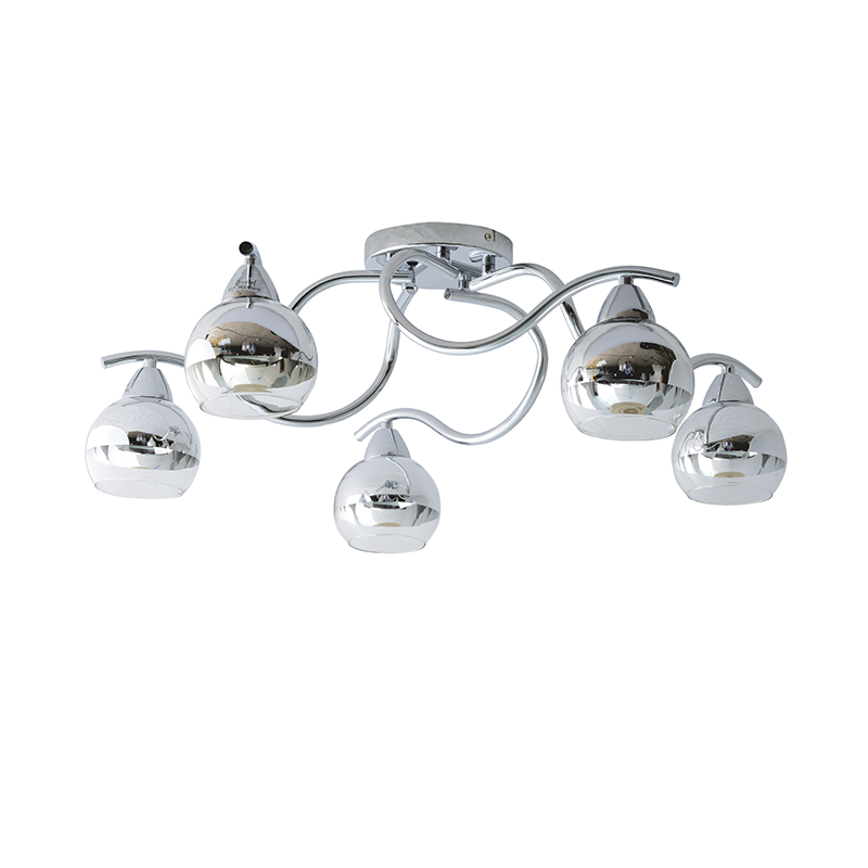 CEILING 5ΧE27 CHROME-GLASS ALIEN TNK81444CR5H CEILING 5ΧE27 CHROME-GLASS ALIEN TNK81444CR5H