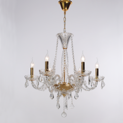^PENDANT 6XE14 CLEAR CRYSTAL + GOLD METAL Ö64×Ç160CM LILIUM BLK80046PCG ^PENDANT 6XE14 CLEAR CRYSTAL + GOLD METAL Ö64×Ç160CM LILIUM BLK80046PCG