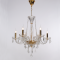 ^PENDANT 6XE14 CLEAR CRYSTAL + GOLD METAL Ö64×Ç160CM LILIUM BLK80046PCG