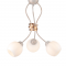 CEILING 3XE27 METAL PATINΑ WHITE GOLD+OPAL GLASS Φ48,5ΧΗ53CM FOYER DL11693C