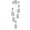 ^PENDANT 5XE27 CHROME+GLASS+METAL Φ37ΧΗ180CM DEJAVU V371975PCH
