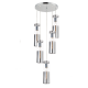^PENDANT 5XE27 CHROME+GLASS+METAL Φ37ΧΗ180CM DEJAVU V371975PCH
