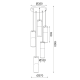 ^PENDANT 5XE27 CHROME+GLASS+METAL Φ37ΧΗ180CM DEJAVU V371975PCH