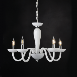 ^PENDANT LUMINAIR 5XE14 WHITE CRYSTAL + CHROME METAL Φ69×Η168CM LUNARIA BLK82185PWC ^PENDANT LUMINAIR 5XE14 WHITE CRYSTAL + CHROME METAL Φ69×Η168CM LUNARIA BLK82185PWC