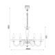 ^PENDANT LUMINAIR 5XE14 WHITE CRYSTAL + CHROME METAL Φ69×Η168CM LUNARIA BLK82185PWC ^PENDANT LUMINAIR 5XE14 WHITE CRYSTAL + CHROME METAL Φ69×Η168CM LUNARIA BLK82185PWC
