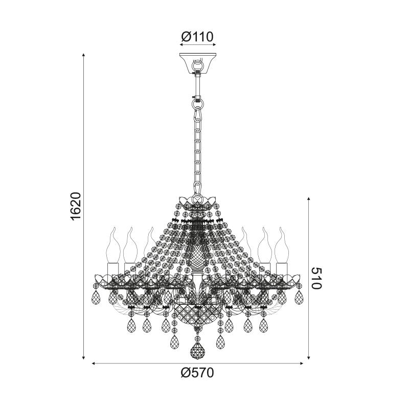 ^PENDANT 86XE14 CLEAR CRYSTAL + GOLD METAL Φ57×Η162CM GLADIOLO BLK80418PCG ^PENDANT 86XE14 CLEAR CRYSTAL + GOLD METAL Φ57×Η162CM GLADIOLO BLK80418PCG