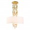 ^PENDANT LUMINAIRE 5XE14 CASCADA GOLD METALLIC + WHITE FABRIC D60XH100CM EG4205PCG