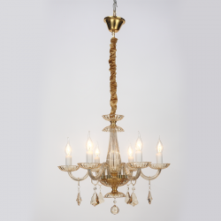 ^PENDANT 6XE14 CHAMPAGE GOLD CRYSTAL + GOLD METAL Φ53×Η173CM LOMPELIA BLK80386PCMG ^PENDANT 6XE14 CHAMPAGE GOLD CRYSTAL + GOLD METAL Φ53×Η173CM LOMPELIA BLK80386PCMG