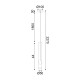 ^PENDANT LAMP LED 5W 3000K 300LM ESTRELA BLACK METAL IP20 D6XH228CM ZM26LEDP6BK