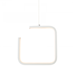 ^PENDANT LUMINAIRE LED 8W 3000K 780LM WITE METAL 22X11XH129CM EUCLID1 V27LEDP22WH