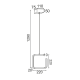 ^PENDANT LUMINAIRE LED 8W 3000K 780LM WITE METAL 22X11XH129CM EUCLID1 V27LEDP22WH ^PENDANT LUMINAIRE LED 8W 3000K 780LM WITE METAL 22X11XH129CM EUCLID1 V27LEDP22WH