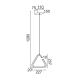 ^PENDANT LUMINAIRE LED 7W 3000K 725LM WHITE METAL 23X11XH128CM EUCLID2 V29LEDP23WH