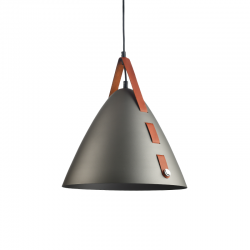 ^PENDANT LIGHTING 1ΧE27 BLACK METAL+LEATHER D33XH100CM NAOMI HL41441P33BN ^PENDANT LIGHTING 1ΧE27 BLACK METAL+LEATHER D33XH100CM NAOMI HL41441P33BN