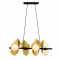^PENDANT LIGHTING 4ΧG9 GOLD/BLACK METAL+ GLASS 68Χ26ΧΗ120CM POLYGON HL42594P68BG