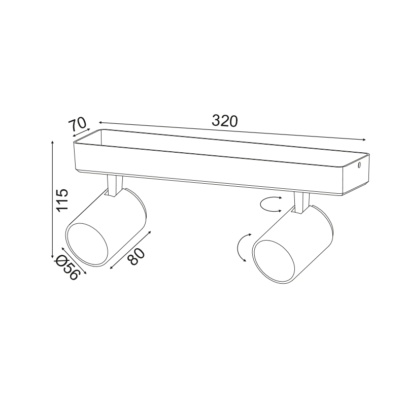 ^WALL MOUNTED LIGHTING 2XGU10 WHITE ALUMINUM 32Χ7Χ12CM DISCO RA312S32WG ^WALL MOUNTED LIGHTING 2XGU10 WHITE ALUMINUM 32Χ7Χ12CM DISCO RA312S32WG
