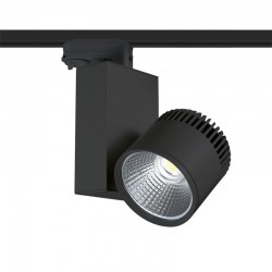 BLACK LED TRACK LIGHT 45W 3000K 4WIRES 36° 3200LM 230V Ra80 BIENAL4530B4