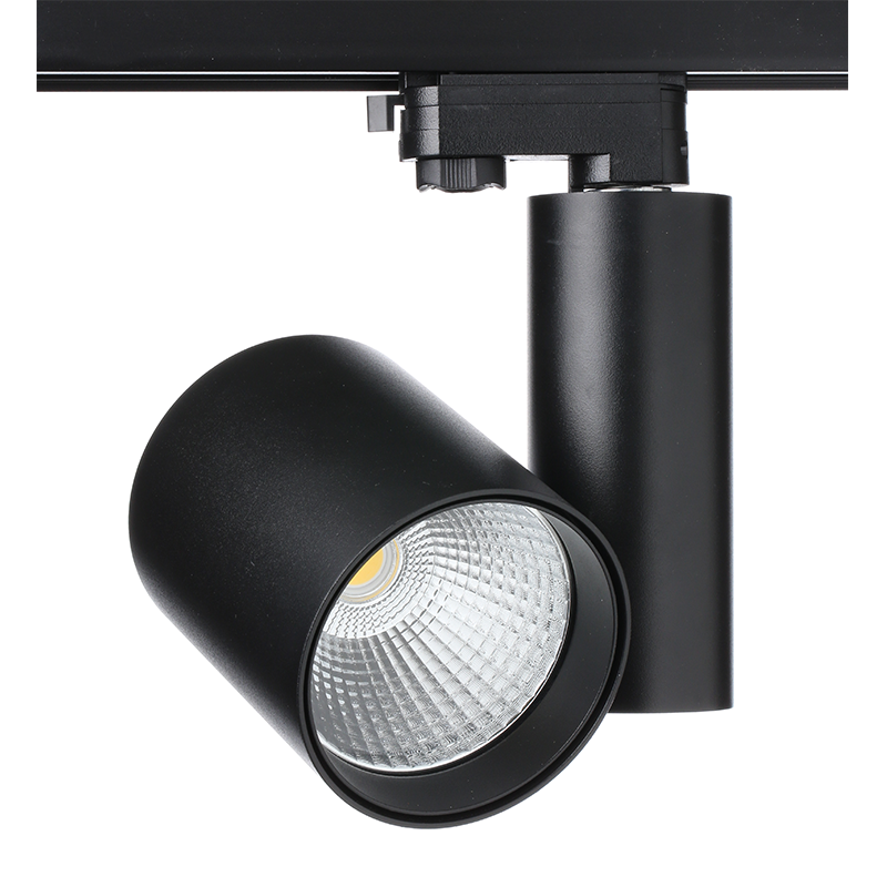 BLACK LED TRACK LIGHT 30W 3000K 4WIRES 38° 2700LM 230V Ra80 RONDE3030B4 BLACK LED TRACK LIGHT 30W 3000K 4WIRES 38° 2700LM 230V Ra80 RONDE3030B4