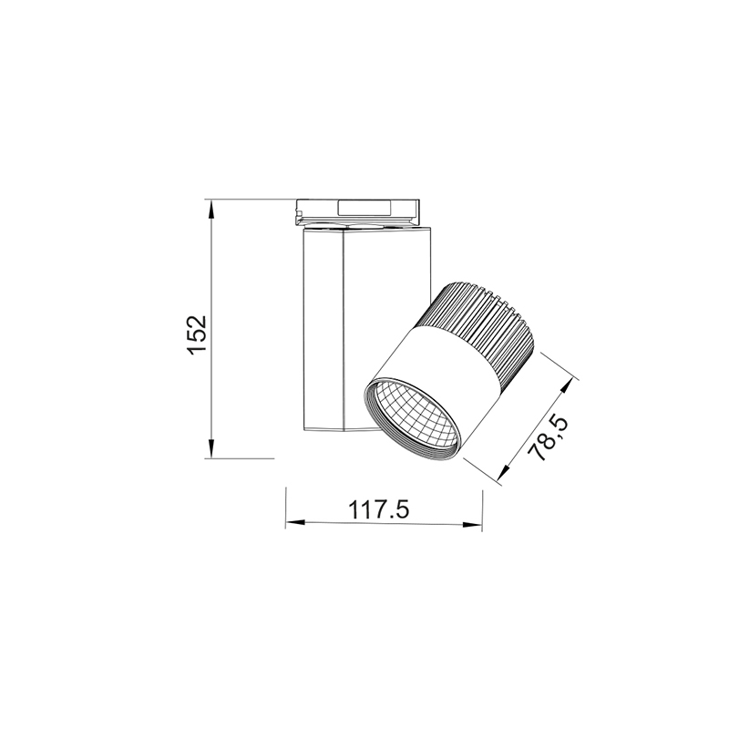 BLACK LED TRACK LIGHT 15W 4000K 2WIRES 36° 1150LM 230V Ra80 BIENAL1540B2 BLACK LED TRACK LIGHT 15W 4000K 2WIRES 36° 1150LM 230V Ra80 BIENAL1540B2