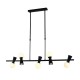 ^PENDANT L/F 5xG9+5xGU10 KIMOLOS BLACK METAL + WHITE GLASS 120Χ26Χ120CM OD94205PB ^PENDANT L/F 5xG9+5xGU10 KIMOLOS BLACK METAL + WHITE GLASS 120Χ26Χ120CM OD94205PB