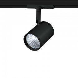 BLACK LED TRACK LIGHT 7W 3000K 2WIRES 24° 500LM 230V Ra80 ZUNO730B2