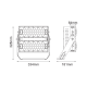 LED HIGH POWER FLOOD LUMINAIRE 240W, 37200LM, 5000K, 40°, 230V AC , IP66, IK10 GLAD2405040