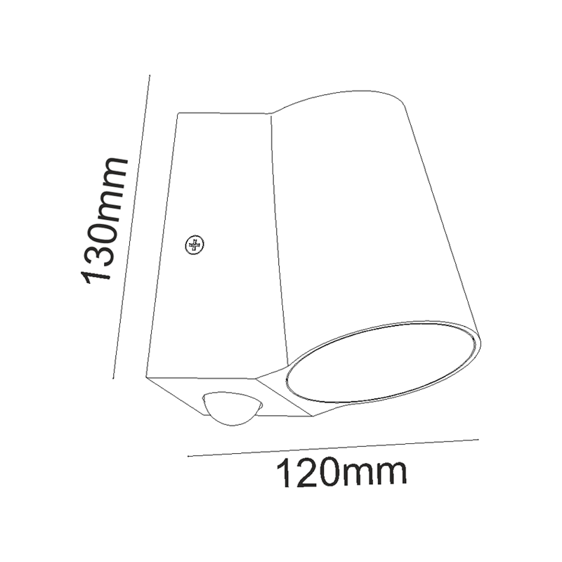 ^LED COB WALL SENSOR LUMINAIRE 6W 400LM 100° 230V AC 3.000K DARK GREY CRI80 IP54 30.000HRS LG0509GPIR ^LED COB WALL SENSOR LUMINAIRE 6W 400LM 100° 230V AC 3.000K DARK GREY CRI80 IP54 30.000HRS LG0509GPIR