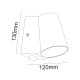^LED COB WALL SENSOR LUMINAIRE 6W 400LM 100° 230V AC 3.000K DARK GREY CRI80 IP54 30.000HRS LG0509GPIR ^LED COB WALL SENSOR LUMINAIRE 6W 400LM 100° 230V AC 3.000K DARK GREY CRI80 IP54 30.000HRS LG0509GPIR
