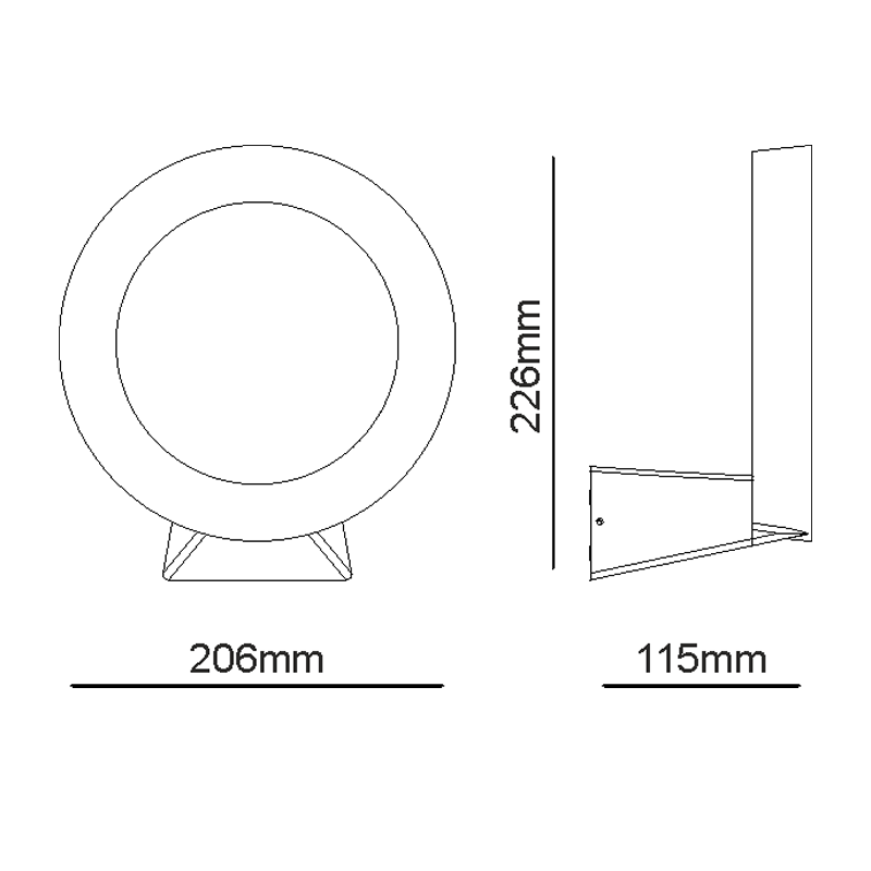 ^LED SMD WALL LUMINAIRE 8W 220LM 110° 230V AC 3.000K DARK GREY CRI80 IP54 30.000HRS LG0901G ^LED SMD WALL LUMINAIRE 8W 220LM 110° 230V AC 3.000K DARK GREY CRI80 IP54 30.000HRS LG0901G