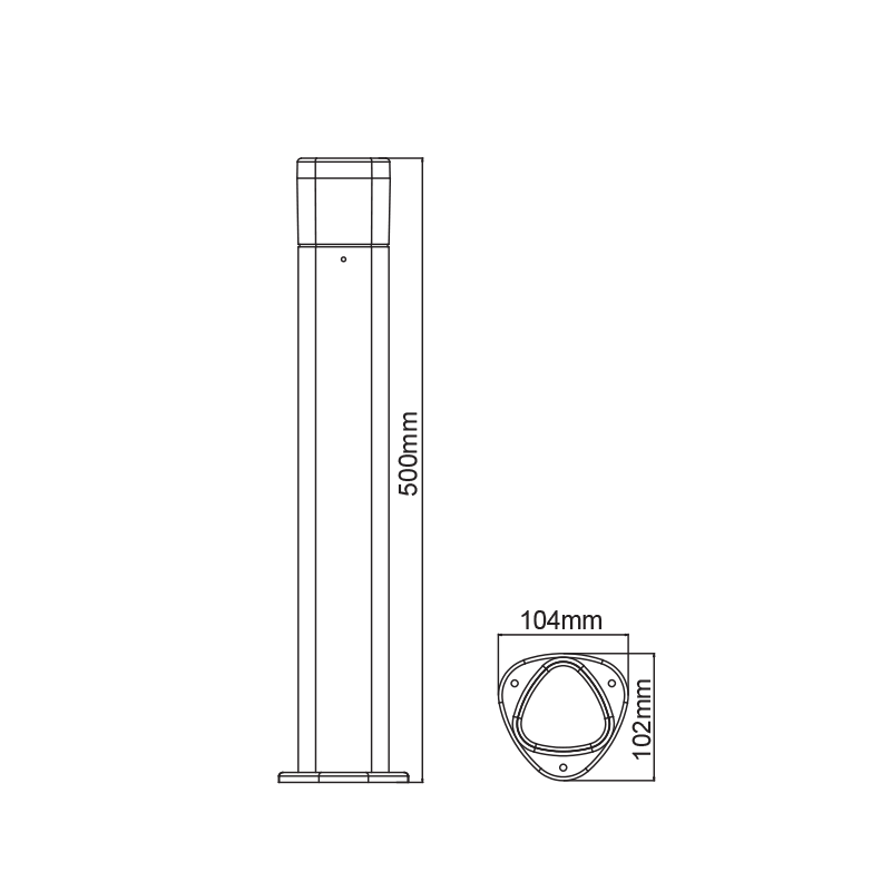 ^LED SMD POST LUMINAIRE 7W 410LM 340° 230V AC 3.000K DARK GREY CRI80 IP54 30.000HRS LG3702G-500 ^LED SMD POST LUMINAIRE 7W 410LM 340° 230V AC 3.000K DARK GREY CRI80 IP54 30.000HRS LG3702G-500