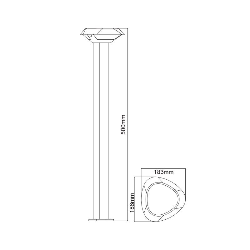^LED SMD POST LUMINAIRE 7W 520LM 330° 230V AC 3.000K DARK GREY CRI80 IP54 30.000HRS LG3802G-500 ^LED SMD POST LUMINAIRE 7W 520LM 330° 230V AC 3.000K DARK GREY CRI80 IP54 30.000HRS LG3802G-500