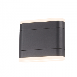 ^LED SMD WALL LUMINAIRE 9W 480LM 110° 230V AC 3.000K DARK GREY CRI80 IP54 30.000HRS LG5381