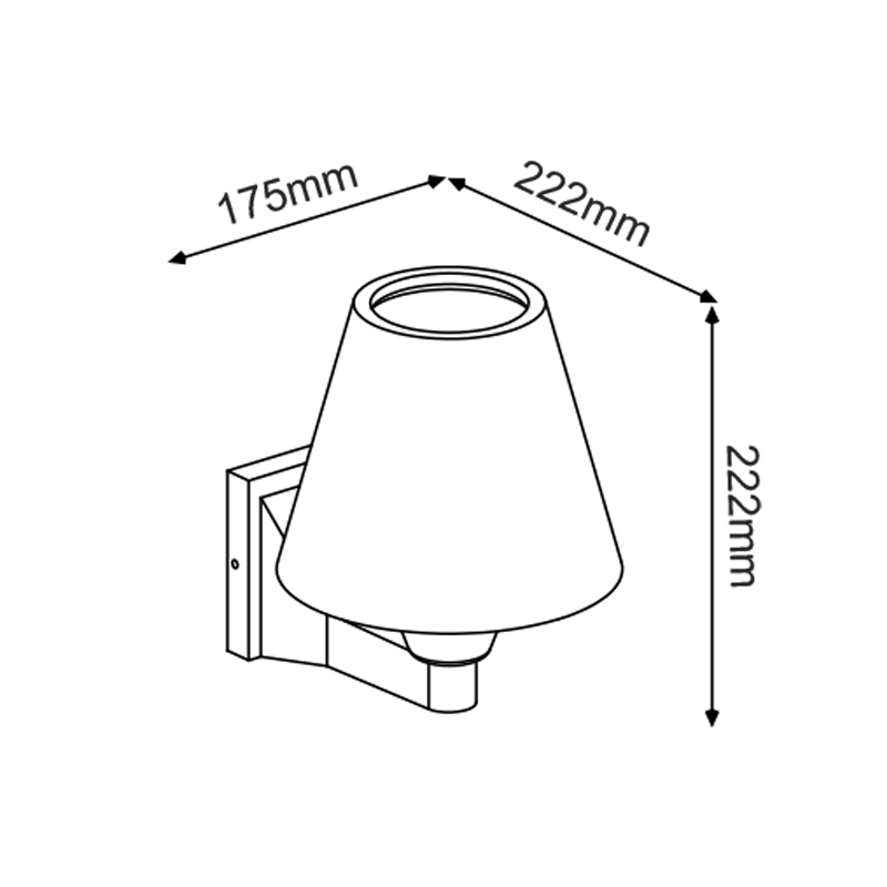 ^E27 WALL LUMINAIRE 230V AC DARK GREY IP65 MAX.15W LED LAMP LG2121G ^E27 WALL LUMINAIRE 230V AC DARK GREY IP65 MAX.15W LED LAMP LG2121G