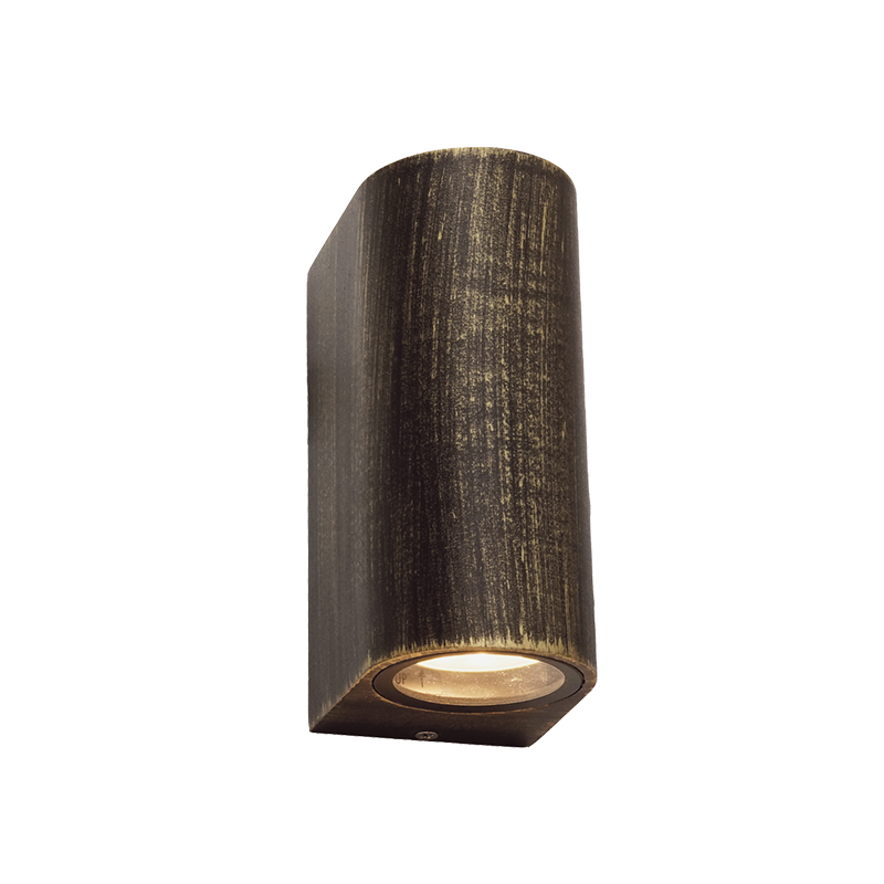 ^GU10 WALL LUMINAIRE 230V AC GOLDEN BLACK IP65 MAX.2X35W LG2202GU10GB